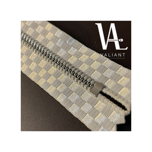 Glissière et ruban avec Logo personnalisé, dents métalliques argentées brillantes, ouvertes/fermeture éclair métallique - Product Image 3