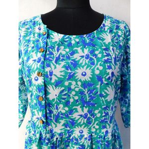 Vestidos Kurtis de diseñador Hippie para mujer, estampado de bloques de algodón puro, estampado Floral, manga larga, precio de fábrica, método de tejido - Product Image 3