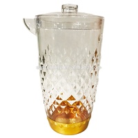 Taiwan 15oz Gold Farbe Kunststoff Acryl Personal isiertes Glas für Wein