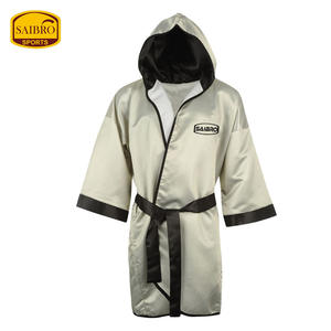 High Quality Wholesale Kick <b>Boxing</b> Gown <b>Robe</b> with Customized Logo Hood Best Quality Fighter <b>Boxing</b> <b>Robes</b> - Product Image 3