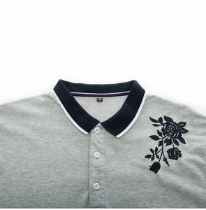 OEM de alta calidad de los hombres de fitness lleva rosas bordadas personalizar venta entera polos - Product Image 4