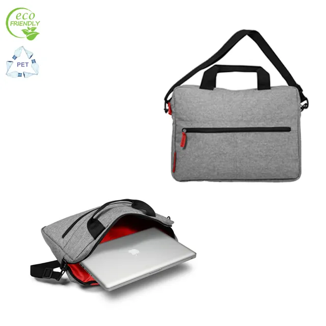 Environmentally Friendly Recycled PET Shoulder Bag Adjustable Shoulder Strap for Carrying Comfort Fit Tablet Portable Laptop