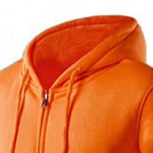 Low price customized logo best selling manufacturer custom design zipper 100%cotton fleece winter wear <b>orange</b> color <b>man</b> <b>hoodies</b> - Product Image 4