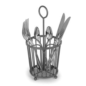 Metal <b>Iron</b> Wire 3-Compartment Cutlery Holder - Product Image 5