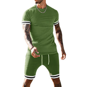 Ensembles de vêtements décontractés pour hommes 2021, logo personnalisé brodé, respirant, séchage rapide, tissu en molleton tricoté 100% coton, léger - Product Image 4