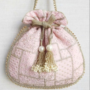 ---POTLI--BAGS WITH-BEAUTIFUL-&-ELEGANT-EMBELLISHED WITH ZARDOZI FOR WORK-PARTY & <b>WEDDING</b>---2021... - Product Image 1