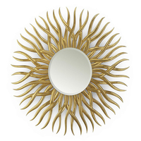 Miroir mural moderne en verre avec cadre en métal finition or, écologique, best-seller, design de créateur