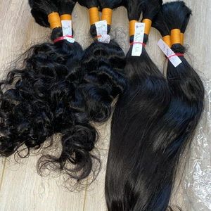 Extensiones de Cabello Humano Remy Virgen 100% Puro de la India, Paquetes de Cabello a Granel con Doble Trama a Máquina - Product Image 4