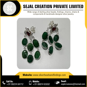 Pendientes de Plata de Ley 925 con Piedras Preciosas para Mujer, Joyería de Moda para Regalo y Fiesta, Venta al por Mayor - Product Image 5