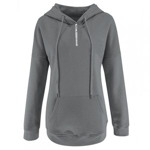 Sweat à capuche de style pull pour femmes 100% coton polaire tissu léger respirant vêtements chauds en plein air - Product Image 6