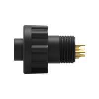 Connecteur de câble moulé étanche IP67 en laiton 6 broches avec boîtier en nylon, femelle, 2A 250V, -20~85°C, usage industriel