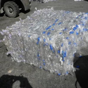 100% şeffaf geri dönüşümlü plastik hurda/PET şişe hurda balya