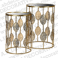 Table de nidification pour salon, vente chaude, Table d'appoint en métal Antique imbriqué pour la décoration de la maison