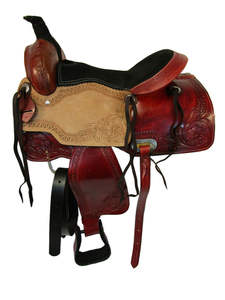 Selle équestre de cheval de style occidental en cuir véritable Y & Z haute qualité baril de course durable et vente en gros prix disponible - Product Image 4