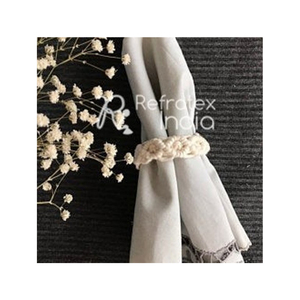 En Macramé fait main Anneau de Serviette Macramé Porte-Serviettes - Product Image 1