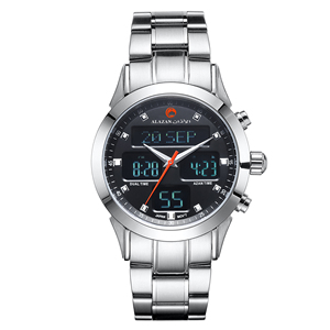 Reloj de Oración Musulmán Islámico, Mayorista de Fábrica, Alfajr para Hombre, Doble Hora, Acero Dorado Rosa, Resistente al Agua, con Indicador de la Dirección de la Qibla - Product Image 5