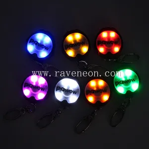 LED Light Up Multi色Promotional USB Rechargeable LED Key Ring Light Luminous Pendant