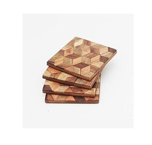 Dessous de verre en bois et en résine pour tasses à thé, formes et tailles personnalisées, à bas prix - Product Image 2