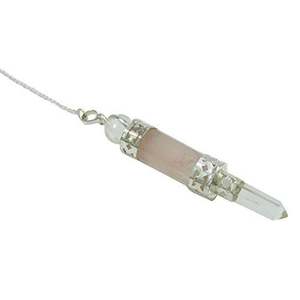 Pendule de guérison Reiki en pierre naturelle, pendule de cheville en Quartz Rose, générateur d'énergie - Product Image 3