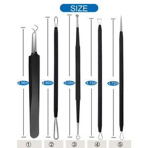 LA ELAHI Kit d'outils de soins de la peau Source de lumière Dissolvant de points noirs et de points blancs Nettoyant pour pores et extracteur de comédons pour le visage et les mains - Product Image 2
