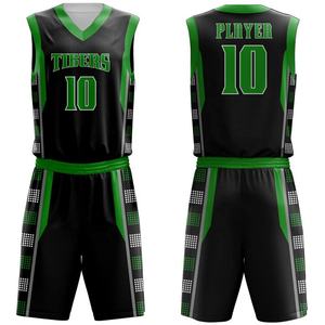 Nouveaux designs personnalisés, uniformes de basketball réversibles de haute qualité, ensemble d'uniformes à prix de gros abordable, machine de tir de basketball - Product Image 4