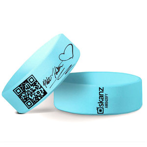 Pulsera de silicona con código QR grabado, logotipo personalizado promocional, venta al por mayor - Product Image 4