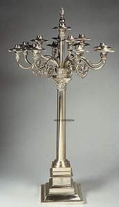 Modern Silver Color Vintage Design Metal Decoration Candelabra Rustic Look Designer Fancy Modern Tabletop Decorative Accessories - Product Image 5