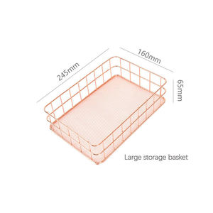 Rosa de oro de Metal Base de malla de alambre montado en la cesta de frutas en Venta caliente - Product Image 2