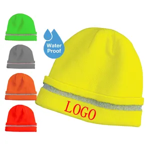 Gorro ajustado de algodón con Logo personalizado para hombre y mujer, gorra de camionero, gorro de pesca, gorrito Cálido impermeable para invierno, promoción