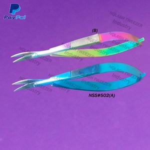 Professional Beauty Care Eyebrow Scissors Stainless Steel Cosmetic <b>Makeup</b> <b>Tool</b> Black/Silver Curved Tip Eco-Friendly Fashion - Product Image 3