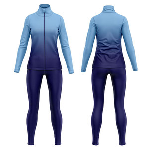 Chándal liso de dos piezas para mujer, chándal de algodón para trotar - Product Image 3