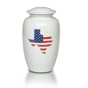 Urna de cremación de aleación, bandera americana, Brassworld, India - Product Image 1