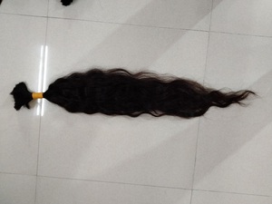 Materias primas a granel indio precio al por mayor del pelo 100% sin procesar pelo virginal donante cutícula alineada pelo 100% original cabello humano - Product Image 5