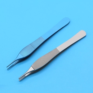 Fórceps de disección y tejido Adson de alta calidad CE 12cm | Fórceps de microtejido TC Adson con instrumentos quirúrgicos de dientes 1x2 - Product Image 2