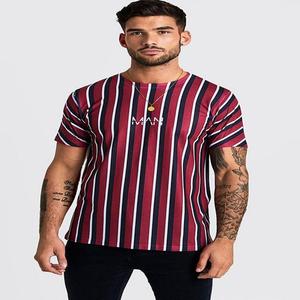 Belle couleur rouge personnalisée hommes O cou t-shirts-demi-manches vêtements d'été vêtements de sport t-shirt uni - Product Image 2