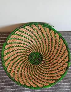 Offre Spéciale D'herbe de mer Décoratif Tissé À la Main Tenture Murale Plaques Spirale Vert fabriqué au Vietnam - Product Image 4