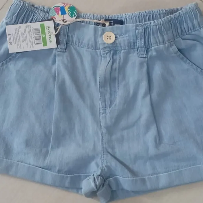 Premium Quality Branded Labels Girls Summer Casual Cotton Kid Clothing Hot Pant Shorts Drawstring Waits Bangladeshi Stock Lot