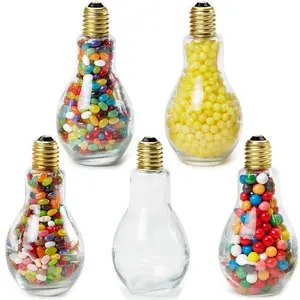 empty 500ml transparent beverage and drink bottle,PET plastic light bulb bottle