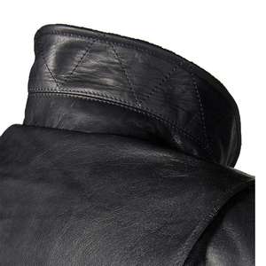 Chaquetas de piel de oveja supercálidas con cremallera para hombre, chaqueta profesional de moto para invierno - Product Image 5