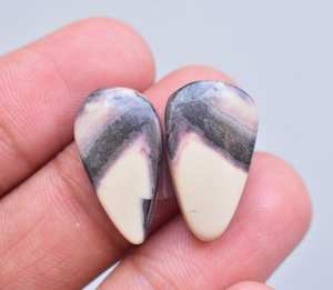 Cabujones de porcelana Natural, piedras preciosas de porcelana, lote de pendientes, piedra suelta - Product Image 3