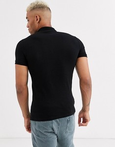 เสื้อโปโลชายสีดำล้วน,เสื้อใส่พอดีตัวออกแบบใหม่ - Product Image 4