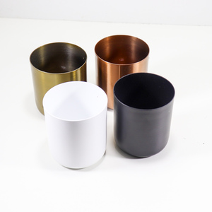 Tarros de vela de metal de hierro con logotipo personalizado, latas de vela personalizadas de cobre, contenedores de vela de colores de latón, tarros de la India - Product Image 4