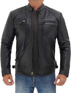 Chaquetas personalizadas de cuero para hombre, chaqueta de invierno, 2021 - Product Image 4