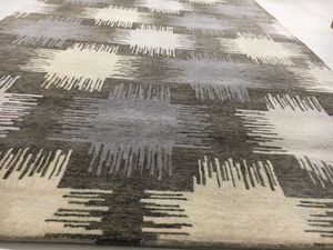Tapis en laine de luxe fait à la main, Ikat multi-bruns personnalisés, tapis tissé à poils coupés, tapis de prière touffeté de style moderne, ensemble de décoration intérieure - Product Image 3