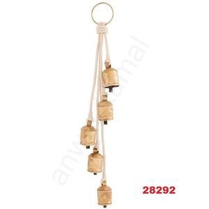 Carillon à vent de vache métallique, style Antique suspendu - Product Image 1