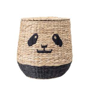 Whosale Natural Fiber Water Hyacinth <b>Storage</b> Basket Water Hyacinth Animal Basket Decoration <b>Hamper</b> Laundry Basket Home Organizer - Product Image 4