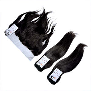 Lots de Cheveux Humains Vierges Brésiliens Ondulés, Cheveux Indiens, Frontaux et Closures en Dentelle HD, Extensions de Cheveux Humains de Temple Indien – Fournisseurs - Product Image 3