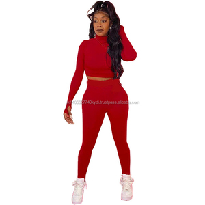 Conjunto Deportivo de Dos Piezas de Forro Polar para Mujer, Estilo Casual de Invierno, Largo hasta el Tobillo, Alta Calidad, Logotipo Personalizable, Color Personalizable, Poliéster Ecológico - Product Image 4