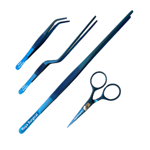 Lot de 4 pincettes de Chef en acier inoxydable, pièces, accessoires de cuisine, d'affûtage, à pointe droite, de couleur noire, CE ISO - Product Image 2