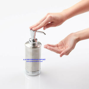 Shiny Silver <b>Liquid</b> Soap Dispenser for Office Washroom decoration Elegant design Bathroom Table decorative <b>Liquid</b> Soap Dispenser - Product Image 5